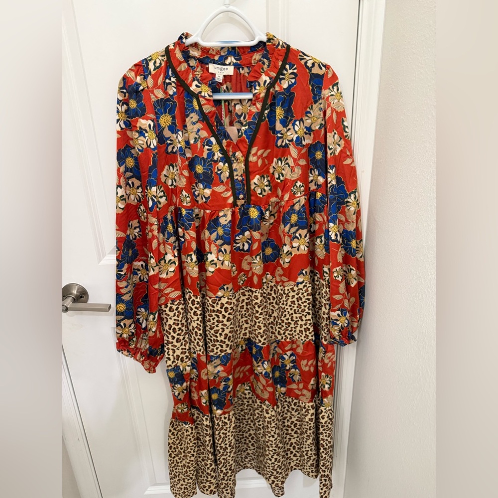 Umgee Colorful Midi Dress size L